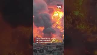 Mive Blaze Triggers Fireworks Display As Dozens Of Homes In Lima Are Destroyed