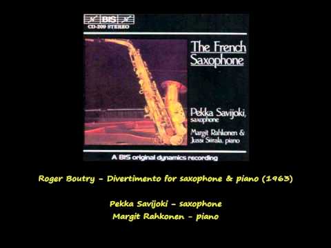 Roger Boutry - Divertimento for Saxophone and Piano (1963)