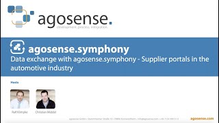 Data Exchange With Agosense.symphony - Supplier Portals In The Automotive Sector Webinar