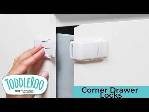 Toddleroo by North States Corner Drawer Locks Toddleroo by North States Corner Drawer Locks
