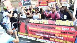 United March to the Union Building for Artists. #VulaPresident 16th Sept. 2020
