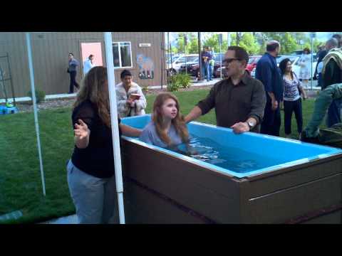 Erins spontaneous baptism. 4-24-2011