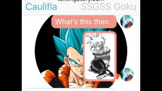 caulifla texts Goku
