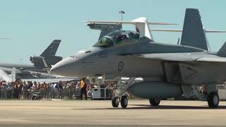 Avalon Airshow 2011 - B1, Singapore F16, Super Hornet, Classic Hornets Battle Scenes