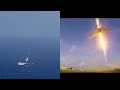 SpaceX CRS 6 First Stage Landing - side by side