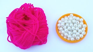 How To Make Designer Pearls Woolen Necklace At Home | DIY | Bridal Necklace | Chokar | Uppunuti Home How To Make Designer Pearls Woolen Necklace At Home | DIY | Bridal Necklace | Chokar | Uppunuti Home
