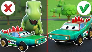 Злой Динозавр Нападает На Автомобиль-Крокодил | Ремонт Машин