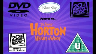 Closing To Horton Hears A Who 2008 Uk Dvd