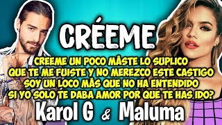 Karol G Maluma Créeme Letra Karol G Maluma Créeme Letra