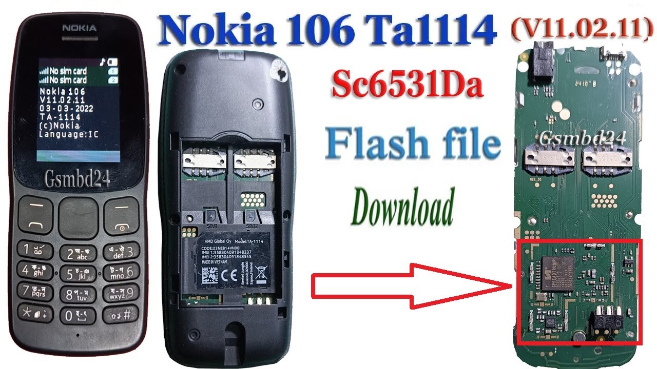 Nokia 106-TA-1114 Sc6531Da New versions Flash File Nokia 106-TA-1114 Sc6531Da New versions Flash File