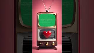 Valentine’s Day Retro Tv Green Screen #Greenscreen #Valentinesday #Retrotv #Tv #Vintagetv #Oldtv