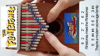 The Flintstones Theme Song Kalimba Tabs & Lyrcs - Taş Devri Jenerik Müziği Notaları Ve Sözleri