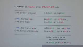 commands 29...no formal Car Gar Zar verbs.