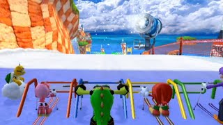 Mario & Sonic At The Olympic Winter Games - Dream Alpine With All Characters