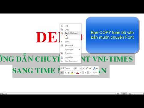 Chuyển Font Vni-Times sang Time New Roman trong Office 2016
