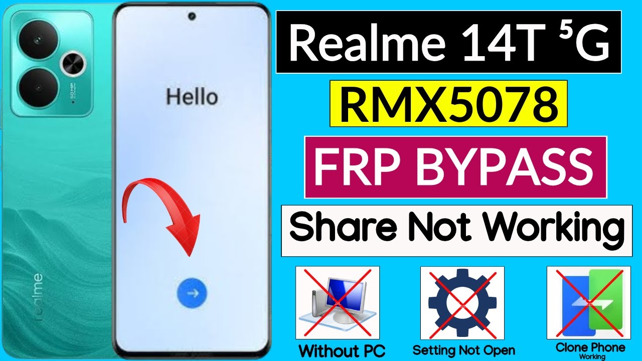 Realme 14T 5G Android 15 Frp Bypass/Unlock Google Realme 14T 5G Android 15 Frp Bypass/Unlock Google