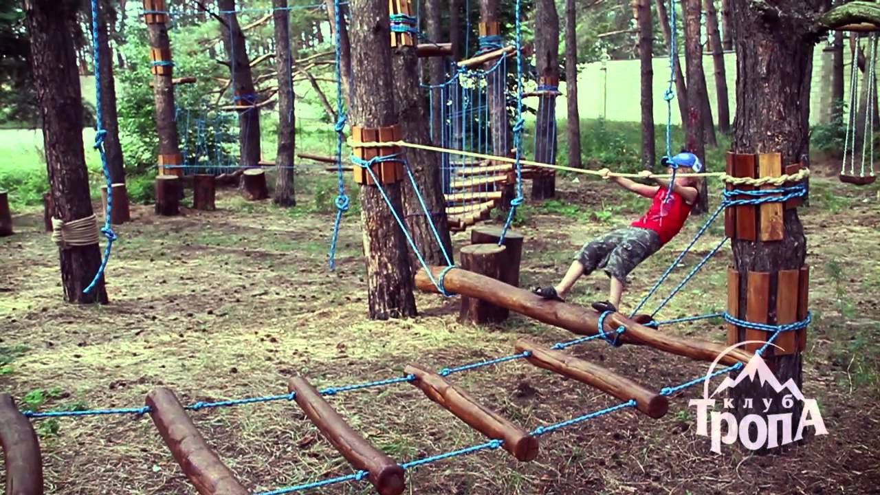 Верёвочный парк своими руками на даче Верёвочный парк своими руками на даче