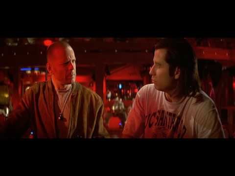 Pulp Fiction Bruce Willis vs John Travolta Bar Scene