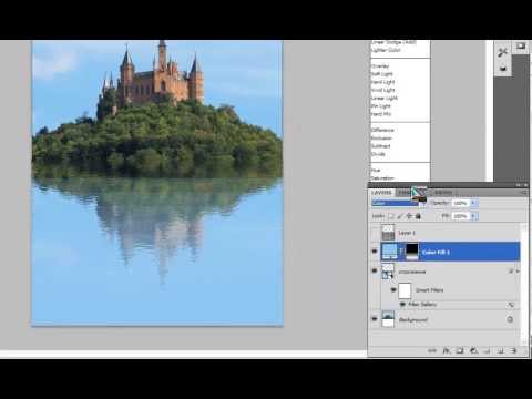 Как сделать отражение от предмета в фотошопе