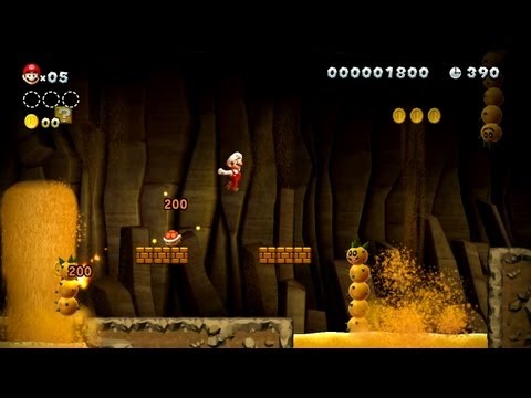 New Super Mario Bros. U -- Fireball Frenzy in Perilous Pokey Cave