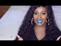 Get Ready with Me | Neutral Eyes + Funky Blue lips! (Makeup)