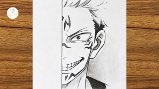 How To Draw Sukuna From Jujutsu Kaisen || How To Draw Anime Step By Step  || Easy Anime Drawing
