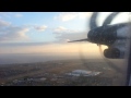 Flybe Dash-8 Q400 Sunset Approach & Landing @ Cardiff