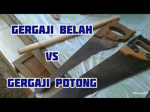 perbedaan gergaji belah dan potong kayu manual