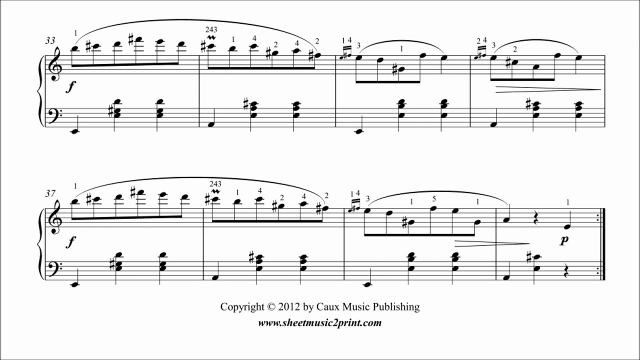 chopin waltz in a minor sheet