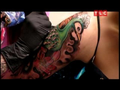 LA Ink Peacock Tattoo