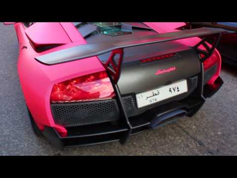 I spotted this pink Lamborghini next to Harrods in London i heard it coming