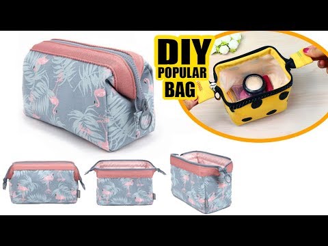 DIY Zipper Wire Frame Pouch Bag & Makeup Bag Tutorial & Mast Have - YouTube