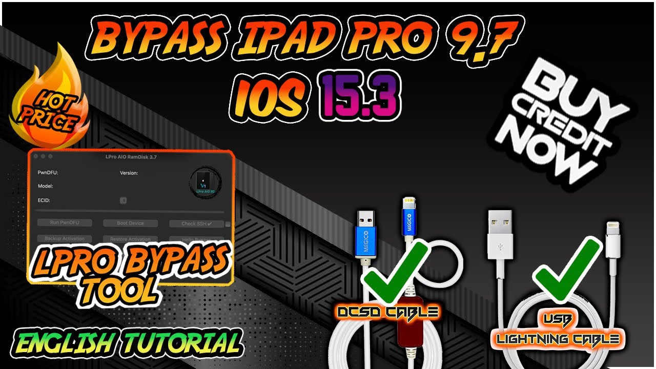 BYPASS IPAD PRO 9.7 (A1673) USING LPRO 4.0 BYPASS TOOL | BYPASS IPAD PRO 9.7 (A1673) USING LPRO 4.0 BYPASS TOOL |