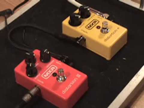 MXR Distortion + vs Distortion III guitar effect pedal shootout