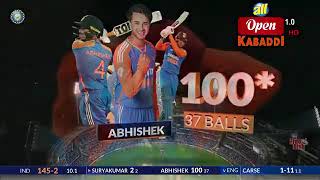 Abhishek Sharma 135 Run 37 Bowl Full Hd Video Highlights