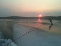 Aaron Slalom Skiing Just Before Dark