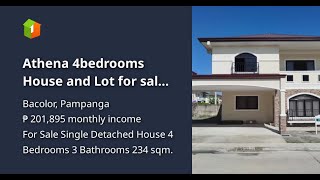 Athena 4Bedrooms House And Lot For Sale In Bacolor Pampanga