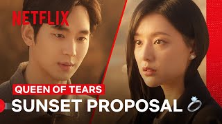 Kim Ji-won Rejects Kim Soo-hyun’s Sunset Proposal 💍 | Queen of Tears | Netflix P