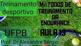 Treinamento Desportivo I Aula13 Métodos De Treinamento Da Endurance
