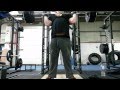 Barbell overhead press with 100kg