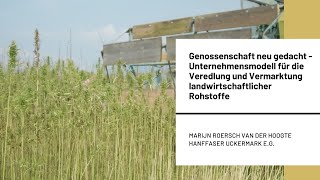 Genossenschaft neu gedacht - AgRo4HiEnd - Marijn Roersch van der Hoogte