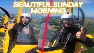 Autogiro - Gyrocopter Ela 07 - Summer Time - Beautiful Sunday Morning