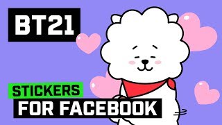 Bt21 Stickers For Facebook Love & Peace