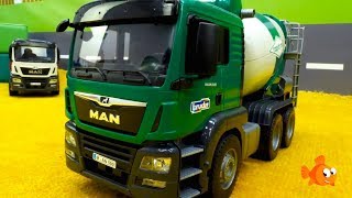 Toy Trucks Kids SANDPIT CONSTRUCTION - Bruder Toys for kids - Tayo Truck Fixers videos for kids