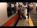 Japanese train station during rush hour