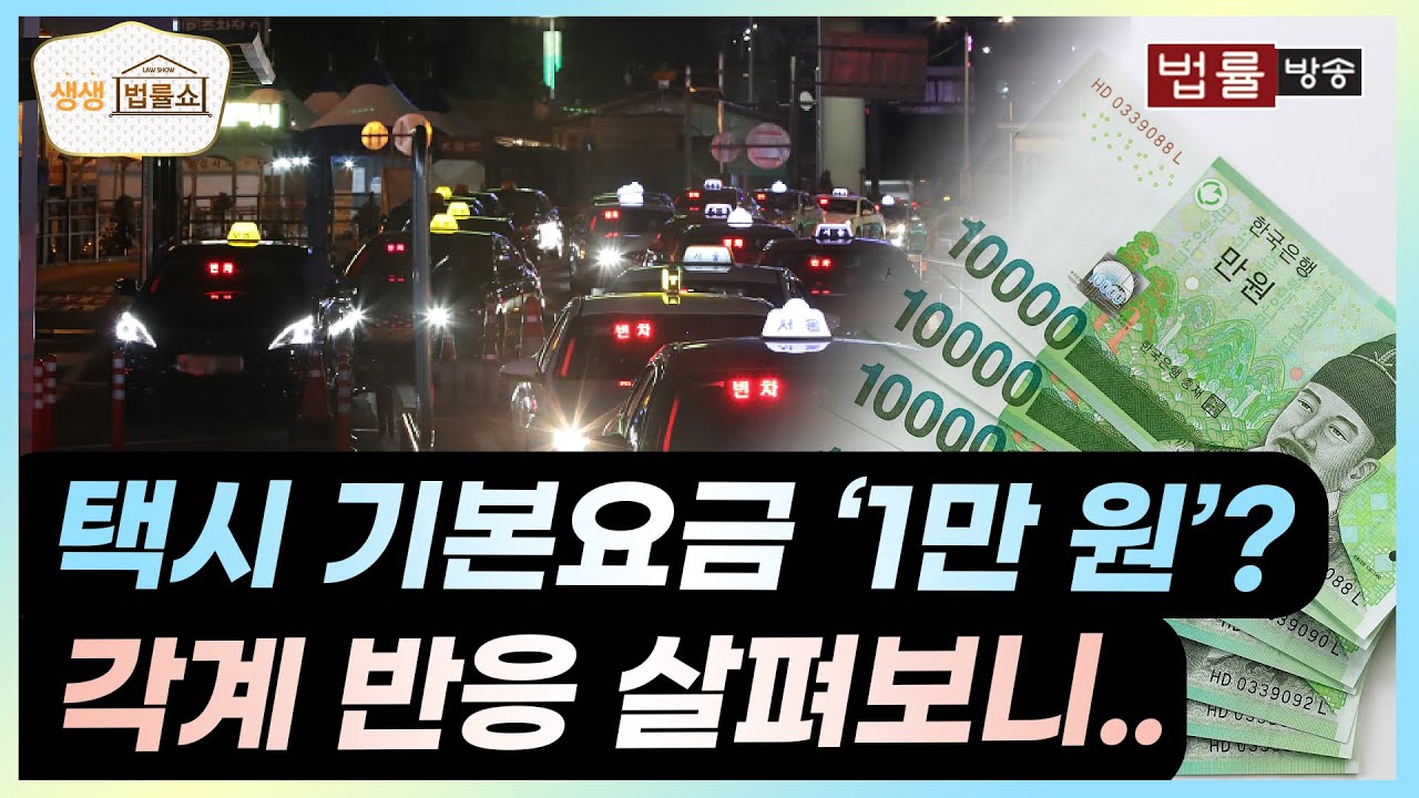 택시 기본요금 '1만 원'? 각계 반응 살펴보니... / 법률방송 생생 법률쇼