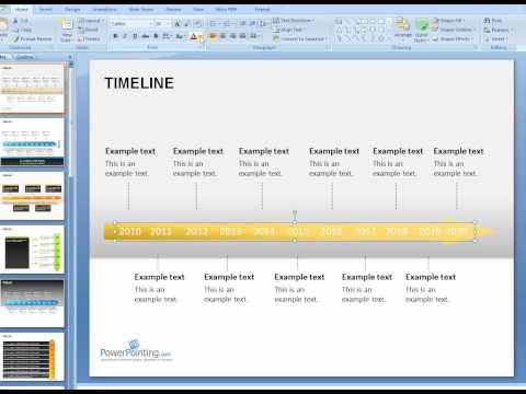 timeline template powerpoint. Customizing Timeline template