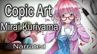 ~ Copic Art ~ Anime Girl (Mirai Kuriyama) DRAWING (Narrated)