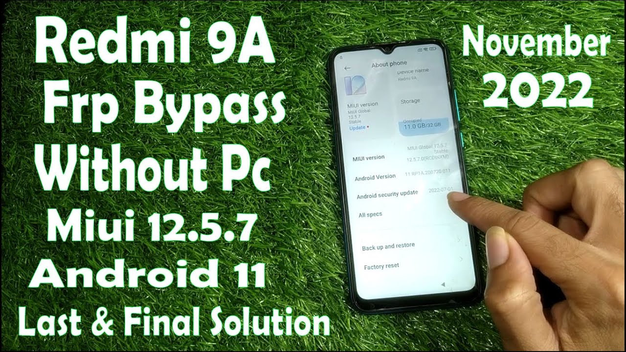 Redmi 9A Frp Bypass Without Pc Miui 12.5.7 Android 11 Redmi 9A Frp Bypass Without Pc Miui 12.5.7 Android 11