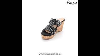 Womens Ladies Trendy Strap Open Toe Cork Wedge Casual Comfort Slip On Everyday Sandals Shoes L6693